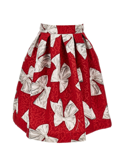 Brocade skirt with bows