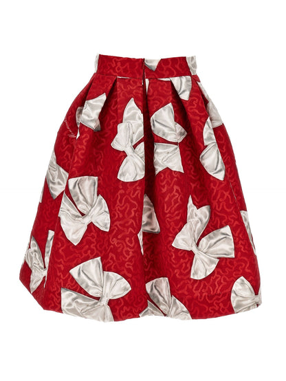 Brocade skirt with bows