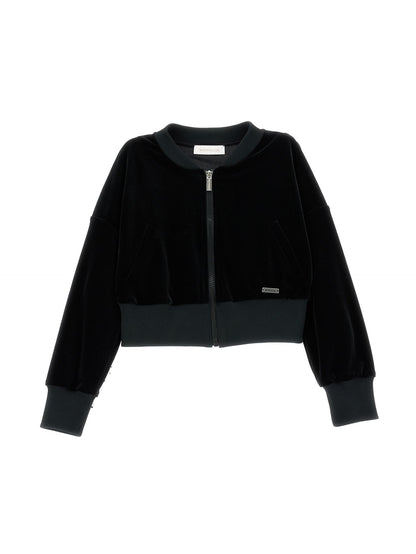 Run-resistant chenille sweatshirt
