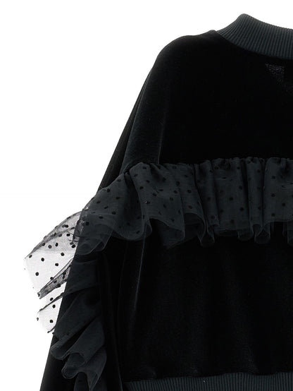Run-resistant chenille sweatshirt
