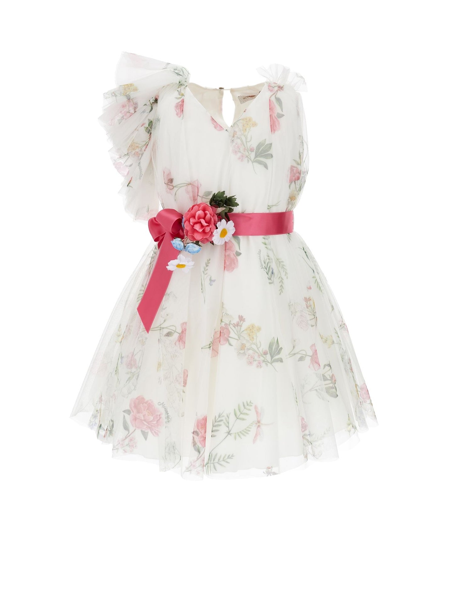 One shoulder tulle dress