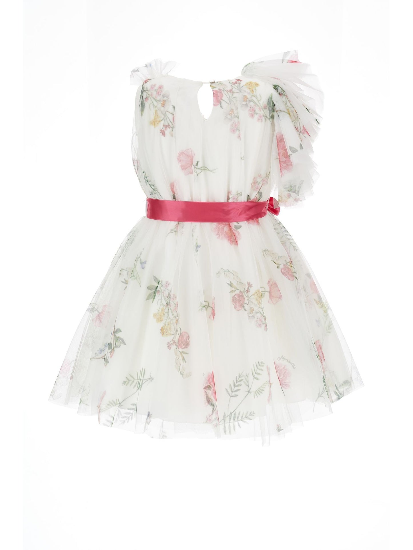 One shoulder tulle dress
