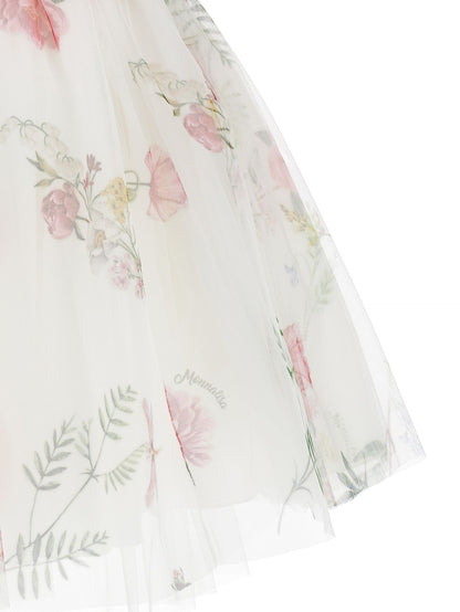 One shoulder tulle dress
