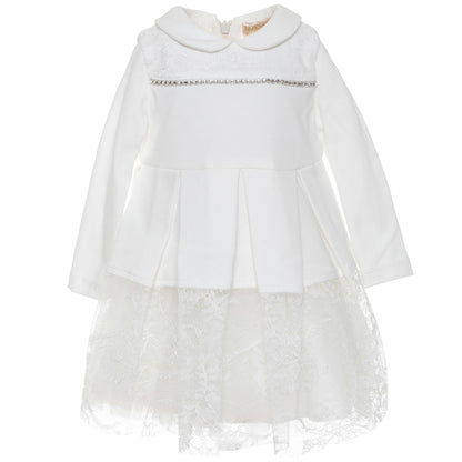 Lace insert dress