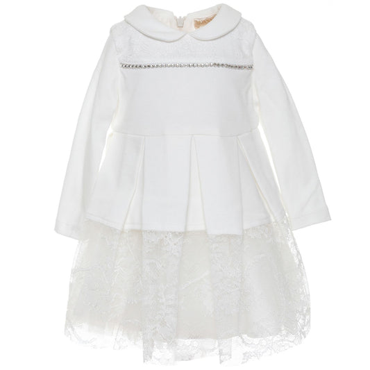 Lace insert dress