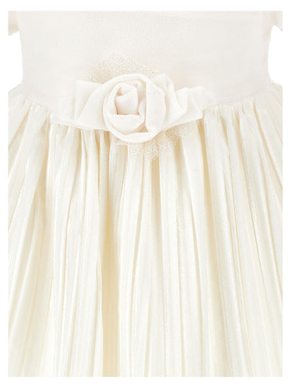 Abito velluto con tulle lurex
