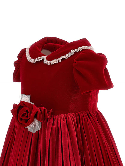 Abito velluto con tulle lurex