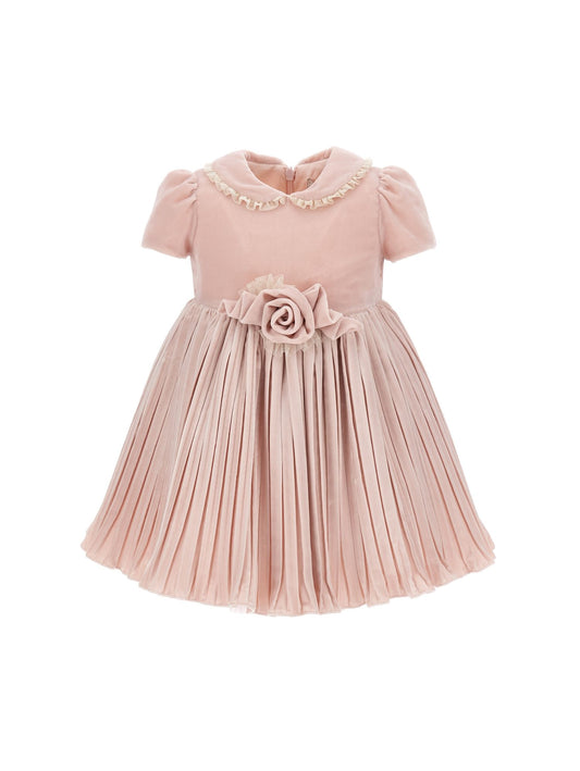 Velvet dress with lurex tulle