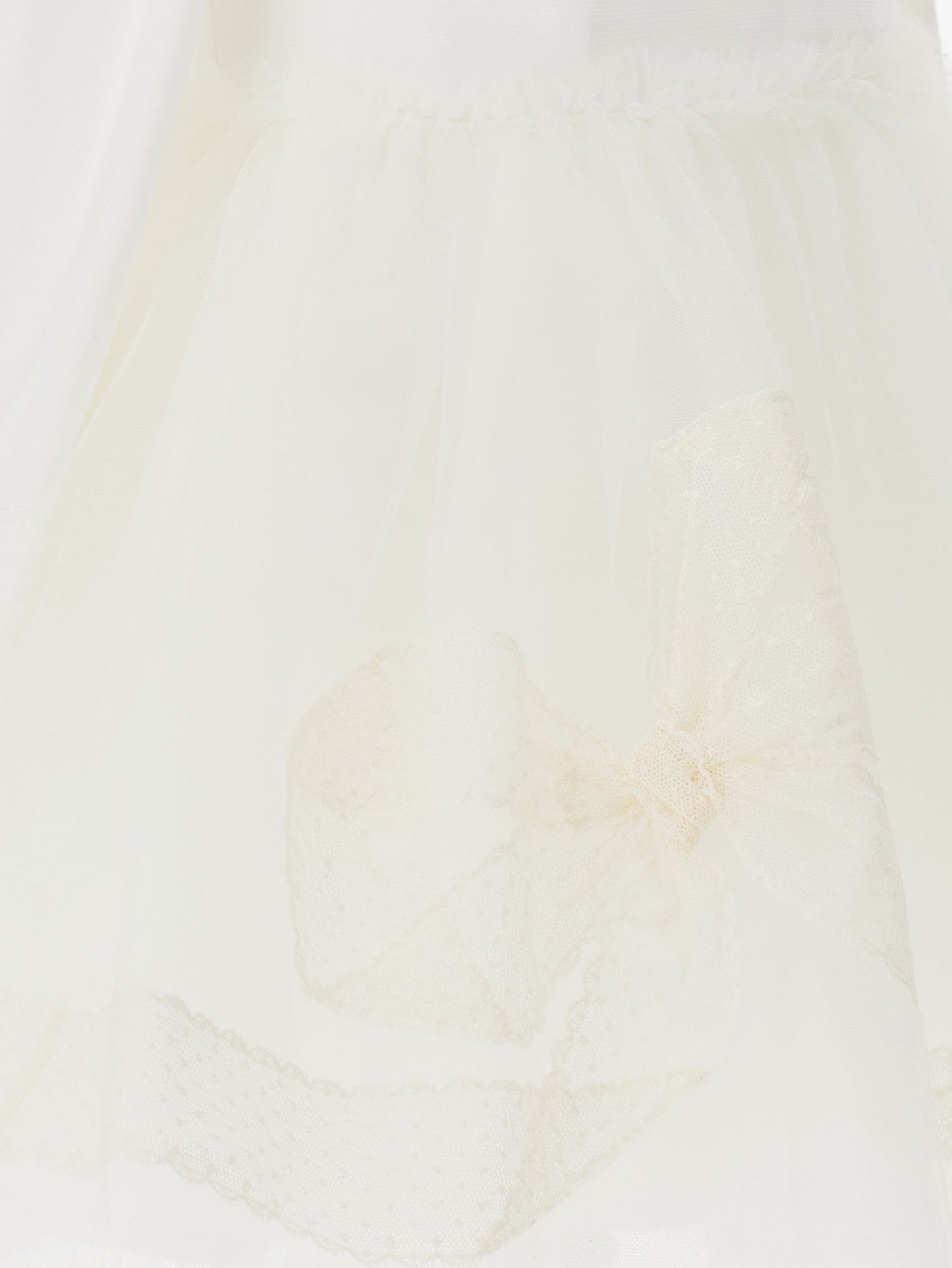 Abito jersey con maxiricamo tulle