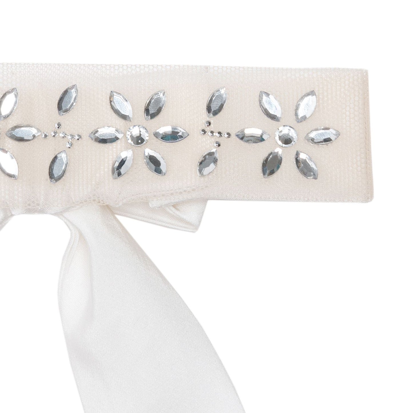 Rhinestone and bow collar