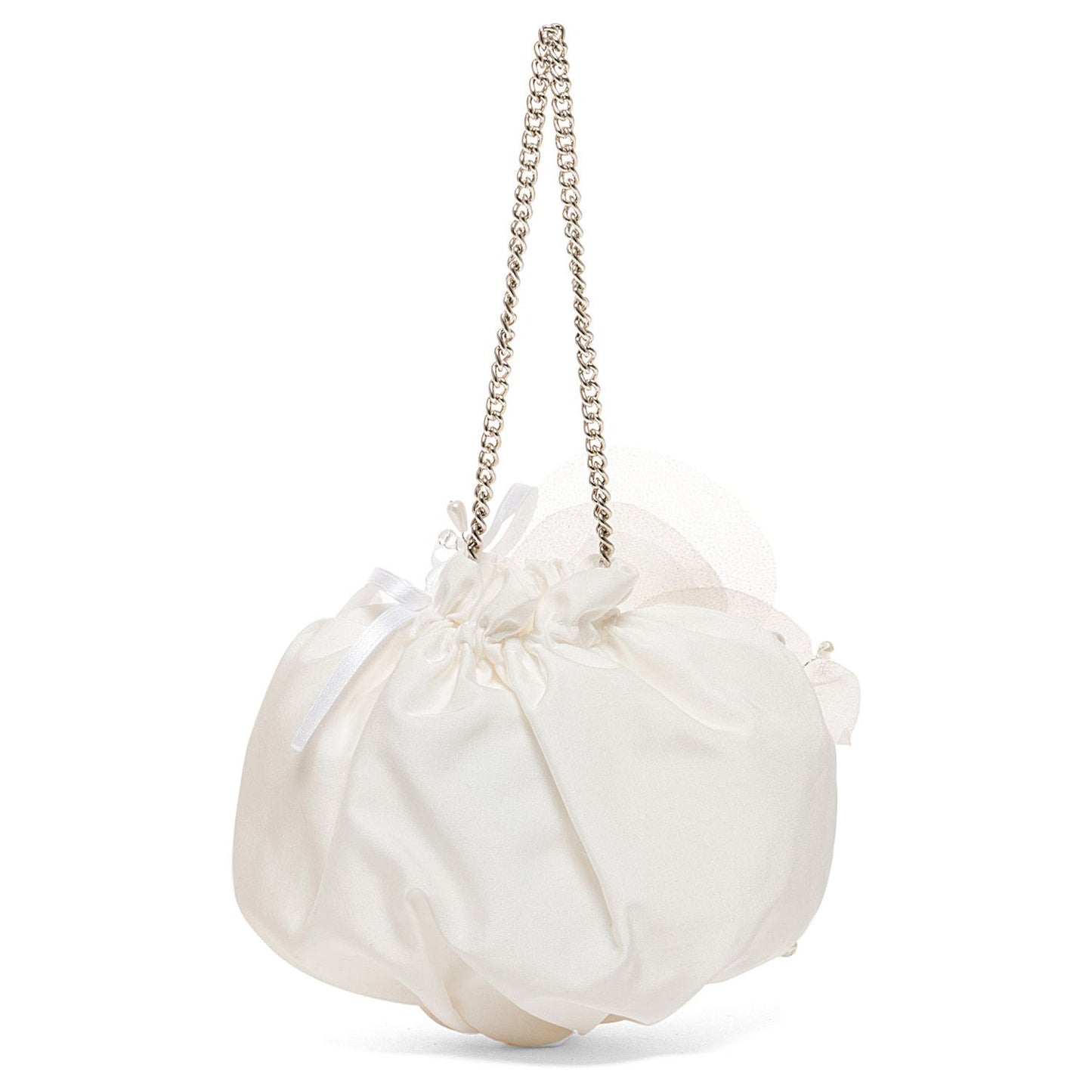 Bag with petals and rhinestones