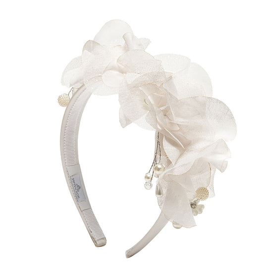 Headband with organza flower