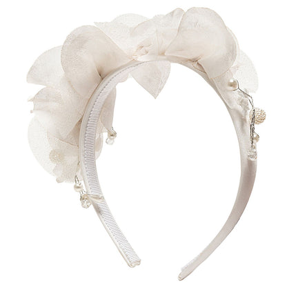 Cerchietto con fiore organza