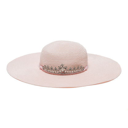 Straw hat with crown