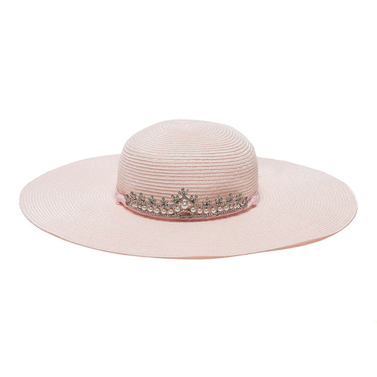 Straw hat with crown