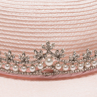 Straw hat with crown