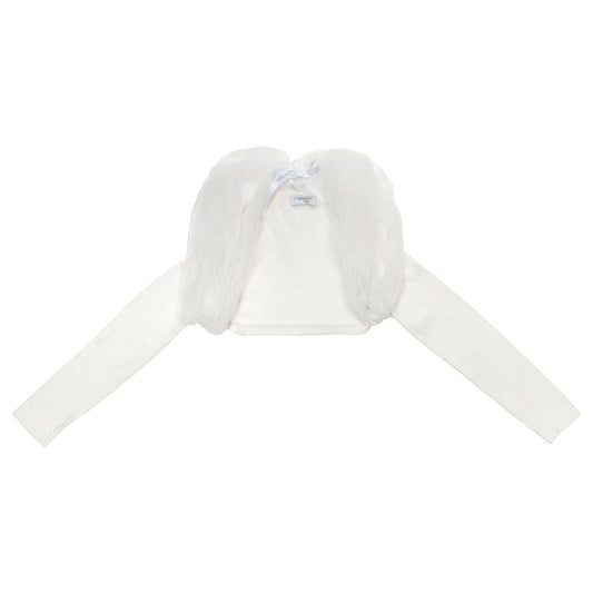 Cotton and tulle shrug