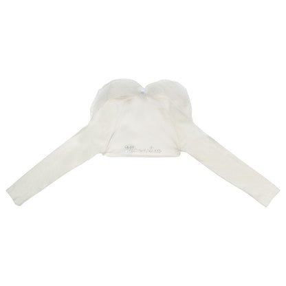 Cotton and tulle shrug