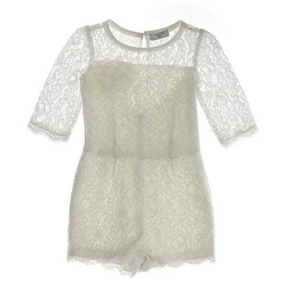Tuta in pizzo con gonna in tulle