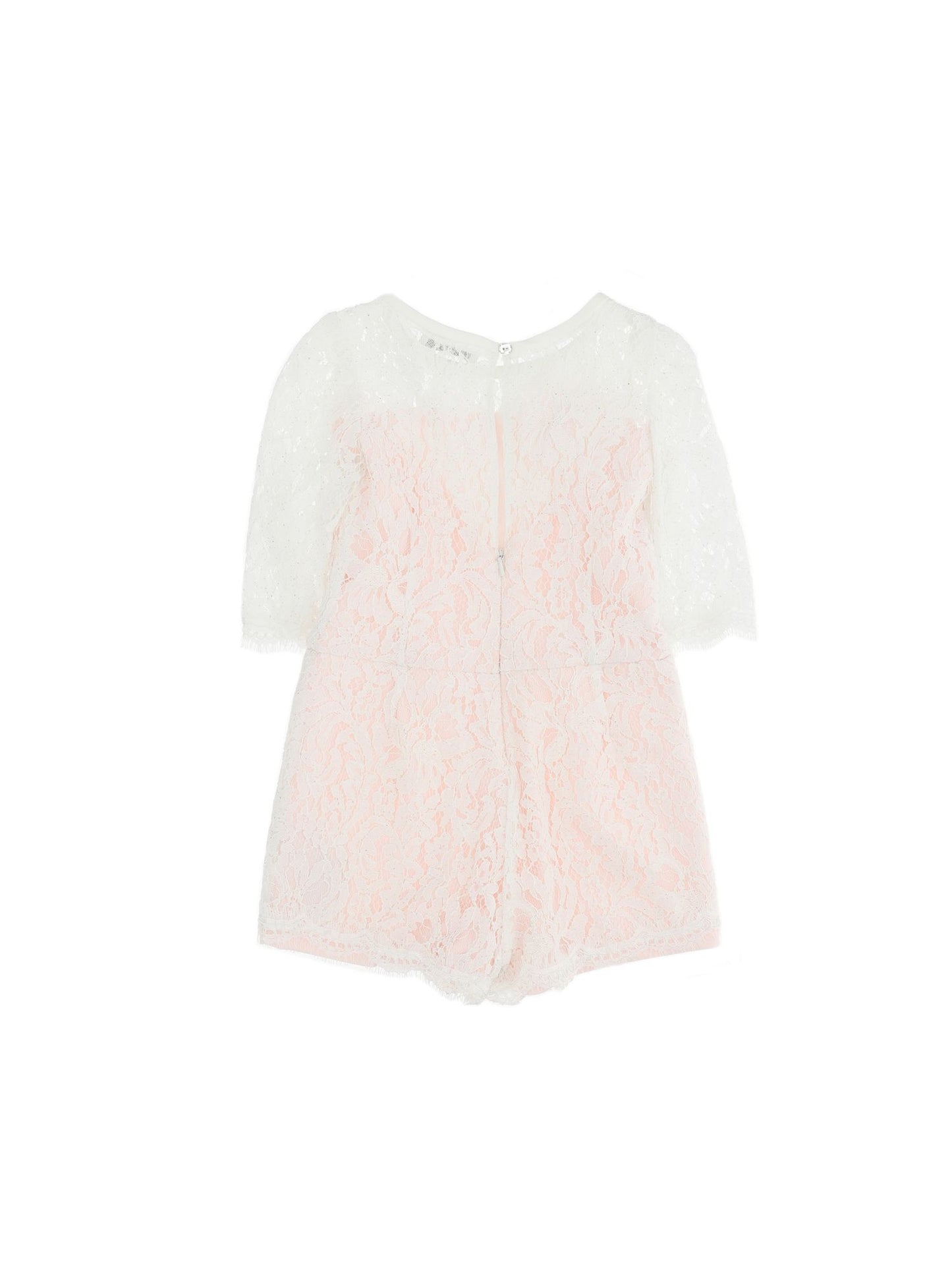 Tuta in pizzo con gonna in tulle