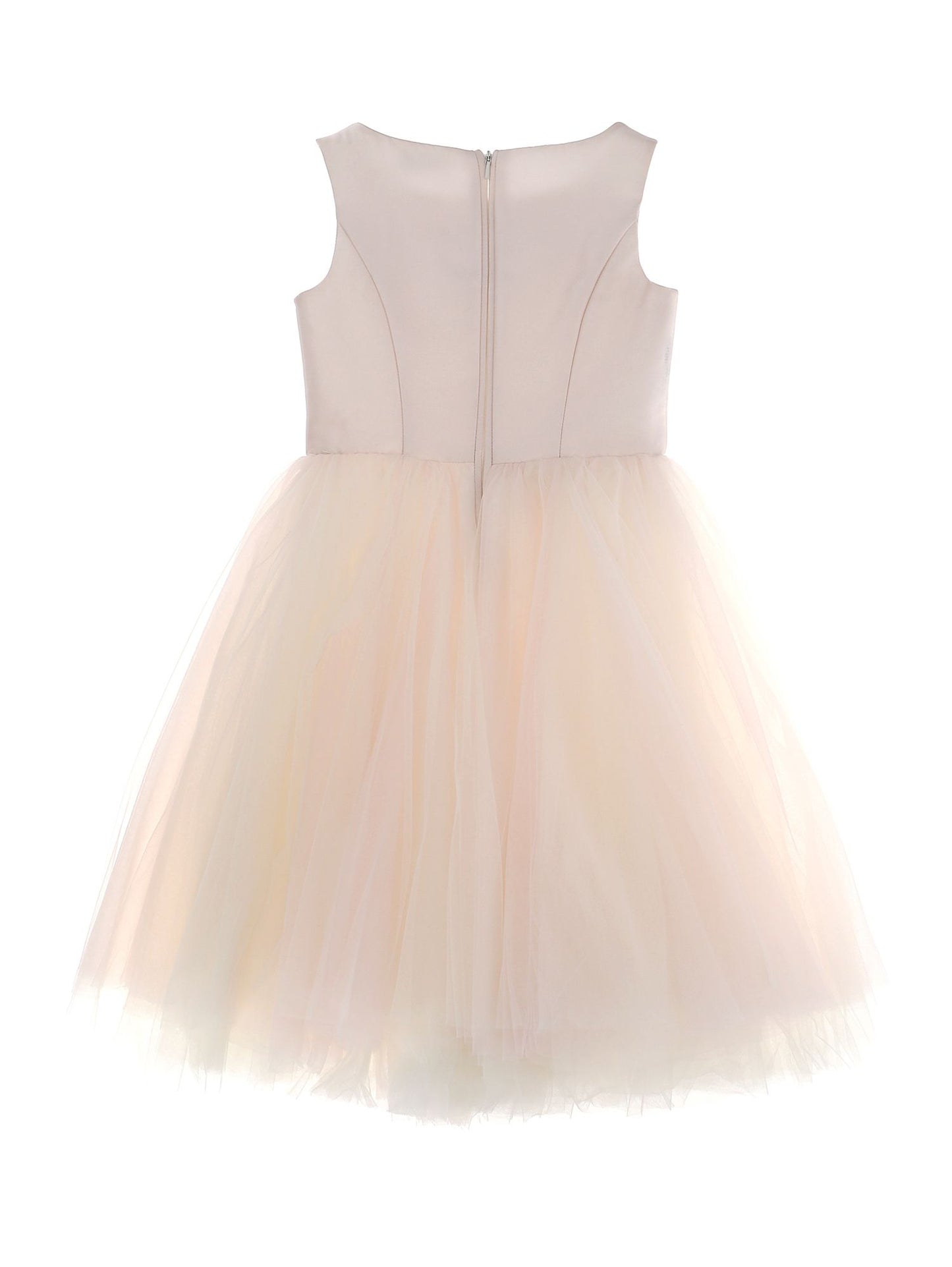 Abito strass, su mikado e tulle