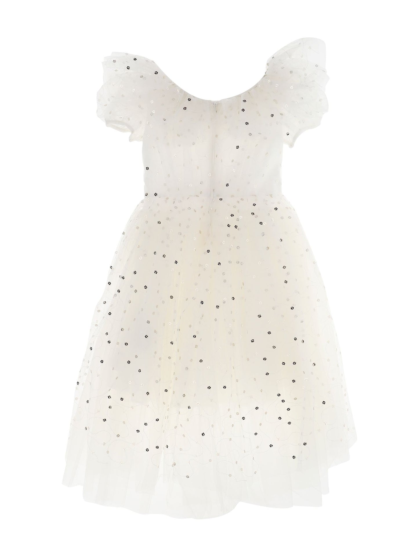 Abito tulle con castoni al punto vita