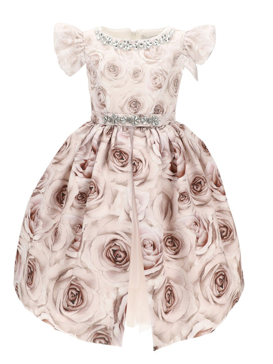 Pink Mikado dress with tulip skirt