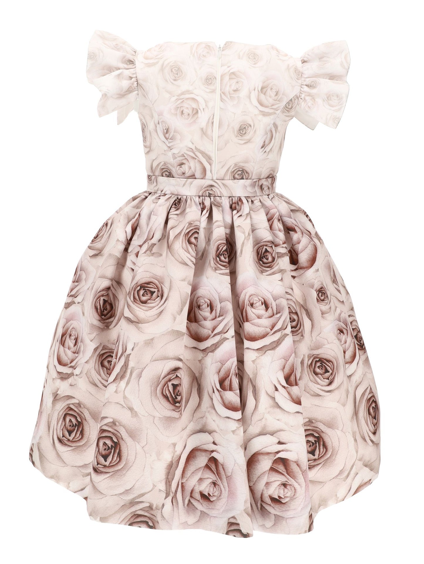 Abito mikado rose con gonna tulipano