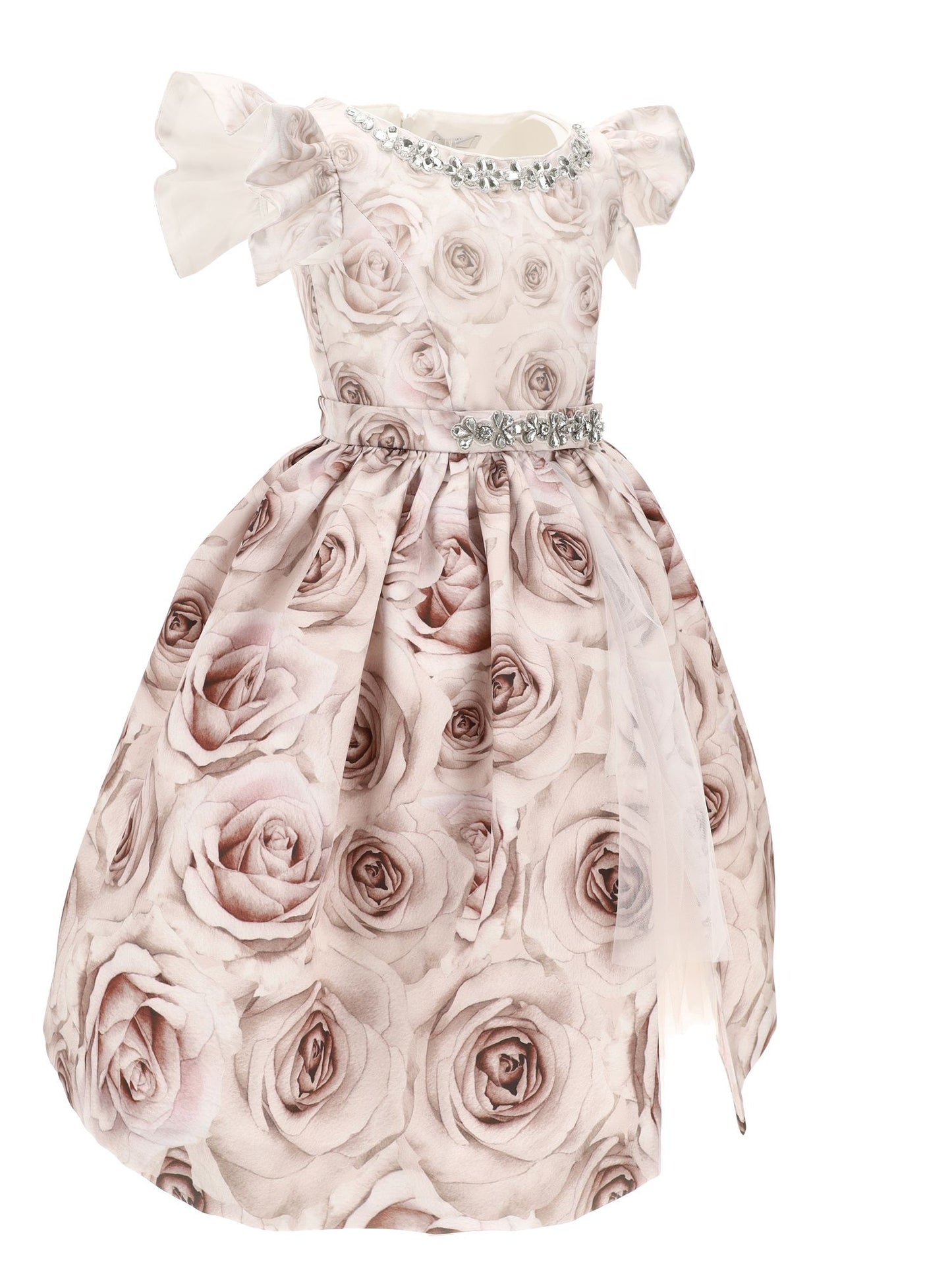 Abito mikado rose con gonna tulipano
