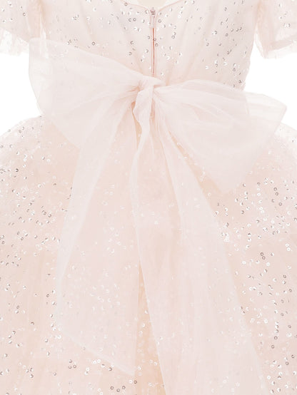Abito tulle con paillettes