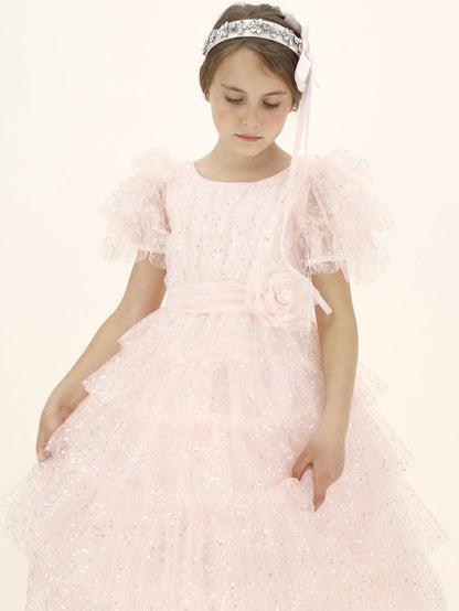 Abito tulle con paillettes