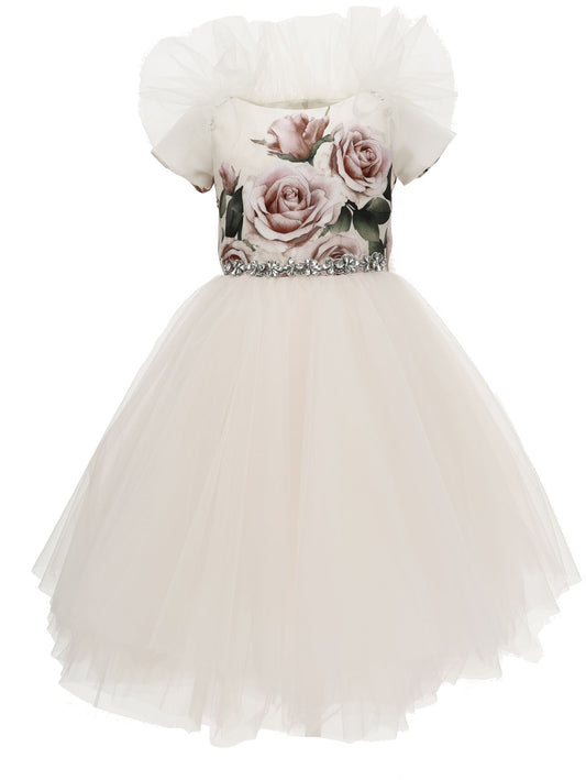 Mikado dress with tutu skirt