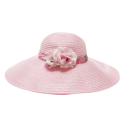 Straw hat with flowers
