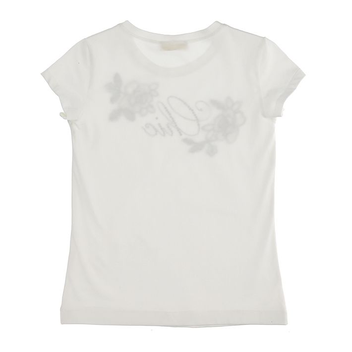 Jersey T-shirt with rhinestones and patches