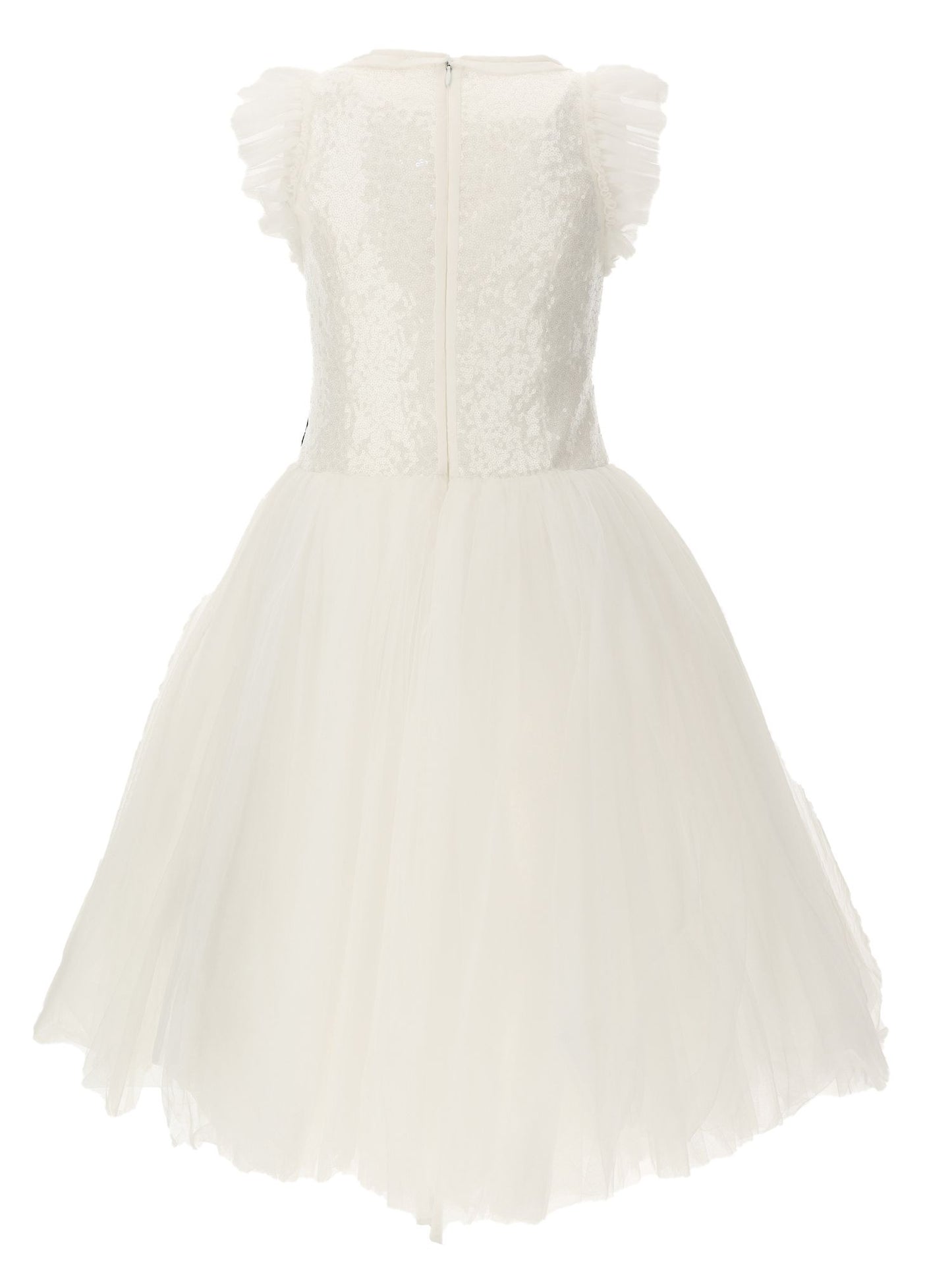 Abito in tulle e paillettes con ramages