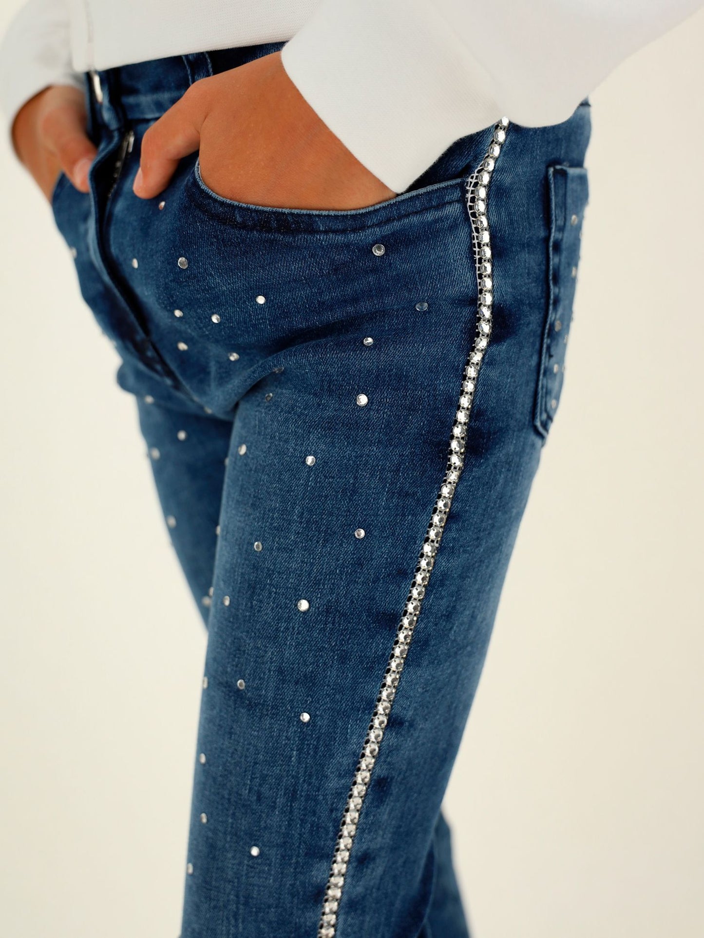 Jeans con strass