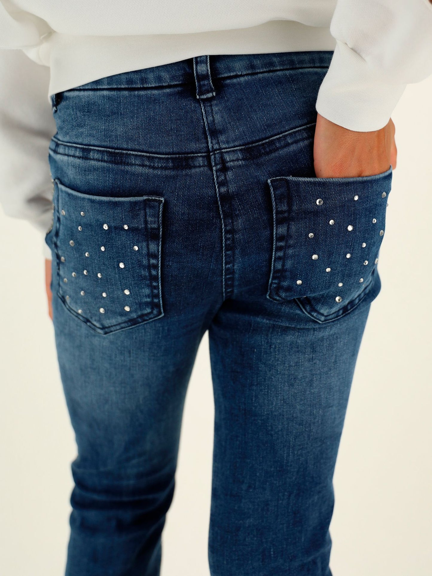 Jeans con strass