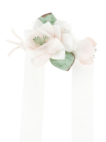 Ribbon belt with magnolias