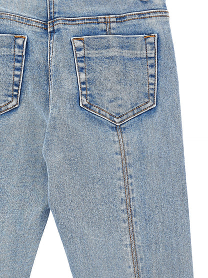 Jeans with degradé pearls