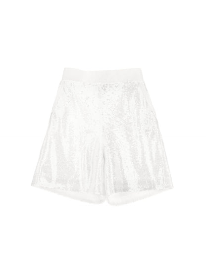 Elegant sequined Bermuda shorts