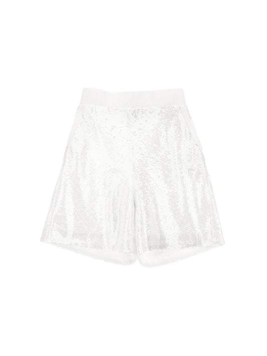 Elegant sequined Bermuda shorts