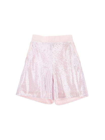 Elegant sequined Bermuda shorts
