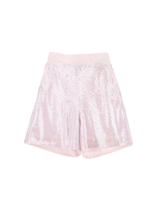 Elegant sequined Bermuda shorts