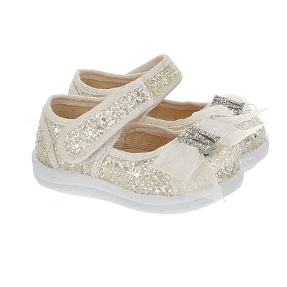 Ballerine bebè glitter e fiocco