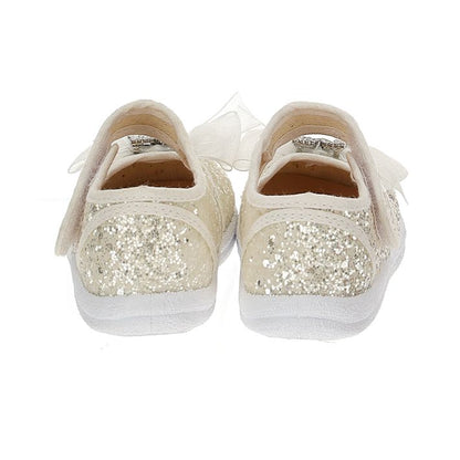 Ballerine bebè glitter e fiocco