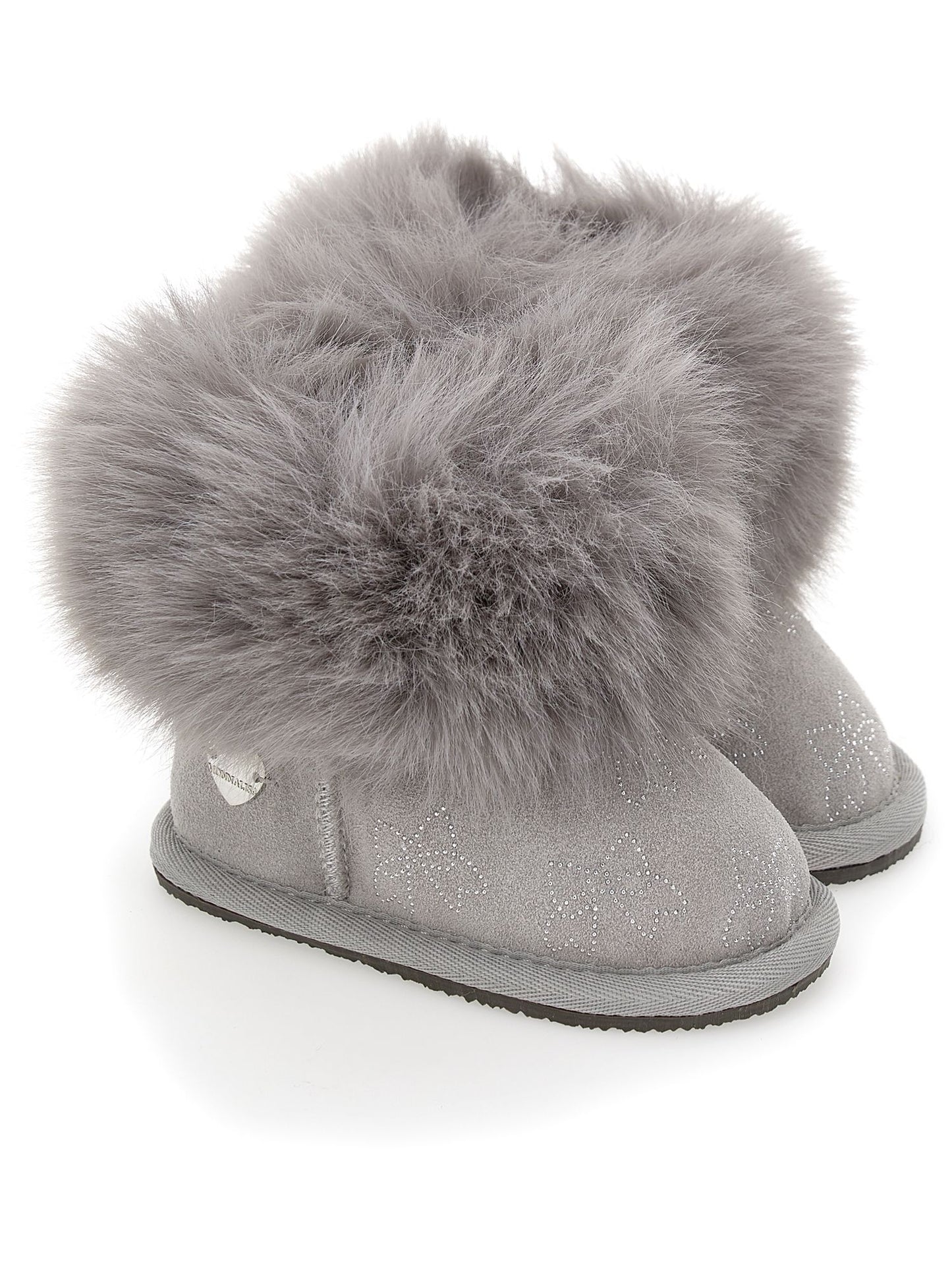 Stivali in crosta con fiocchi strass