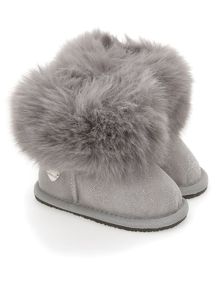 Stivali in crosta con fiocchi strass