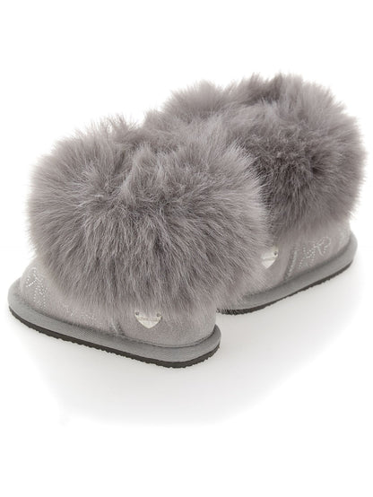 Stivali in crosta con fiocchi strass