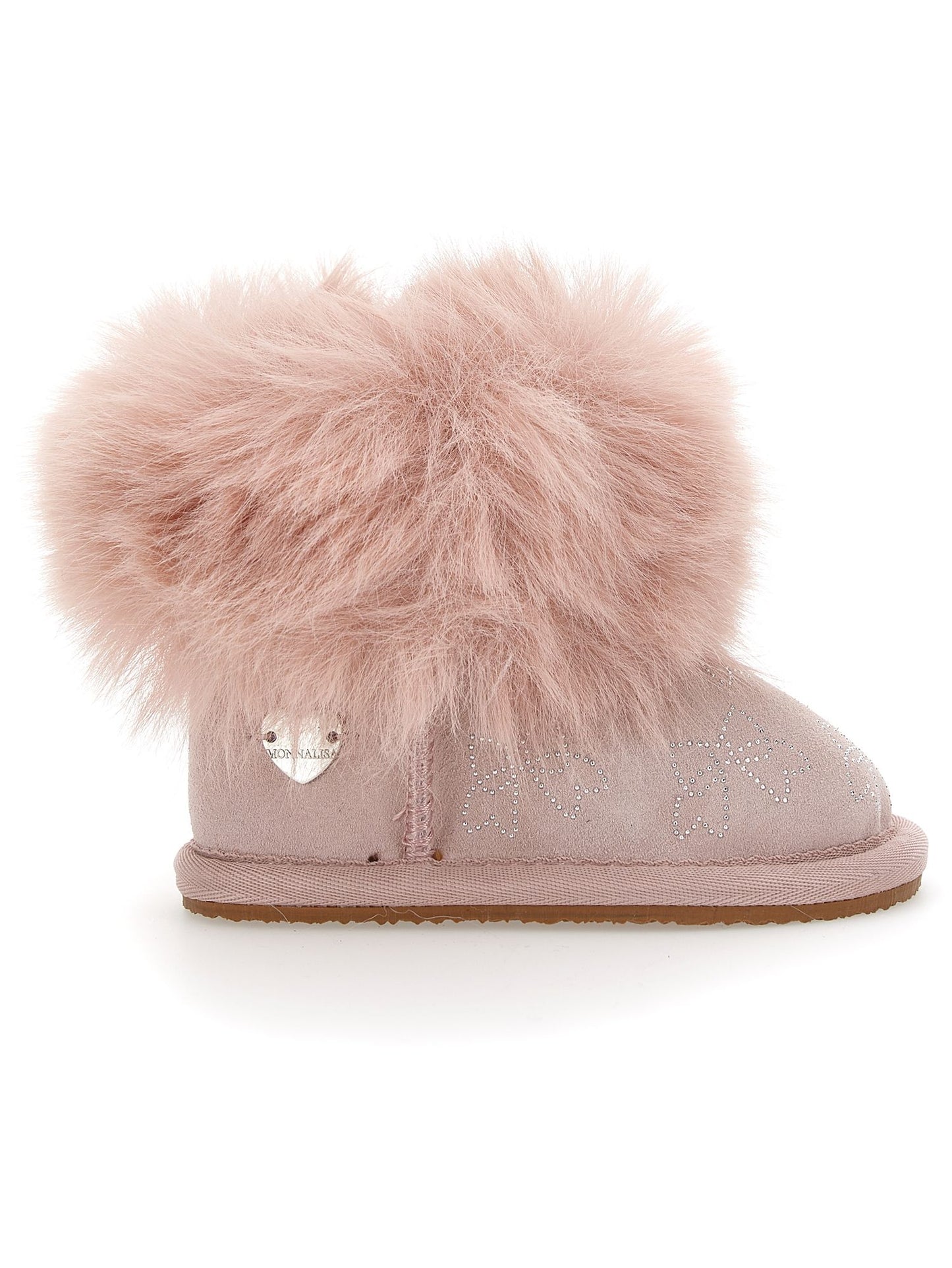 Stivali in crosta con fiocchi strass