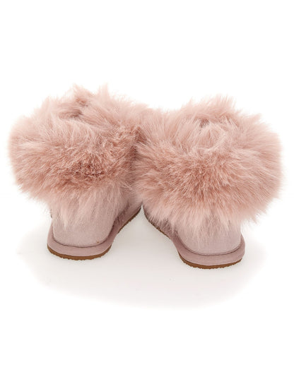 Stivali in crosta con fiocchi strass